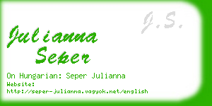 julianna seper business card